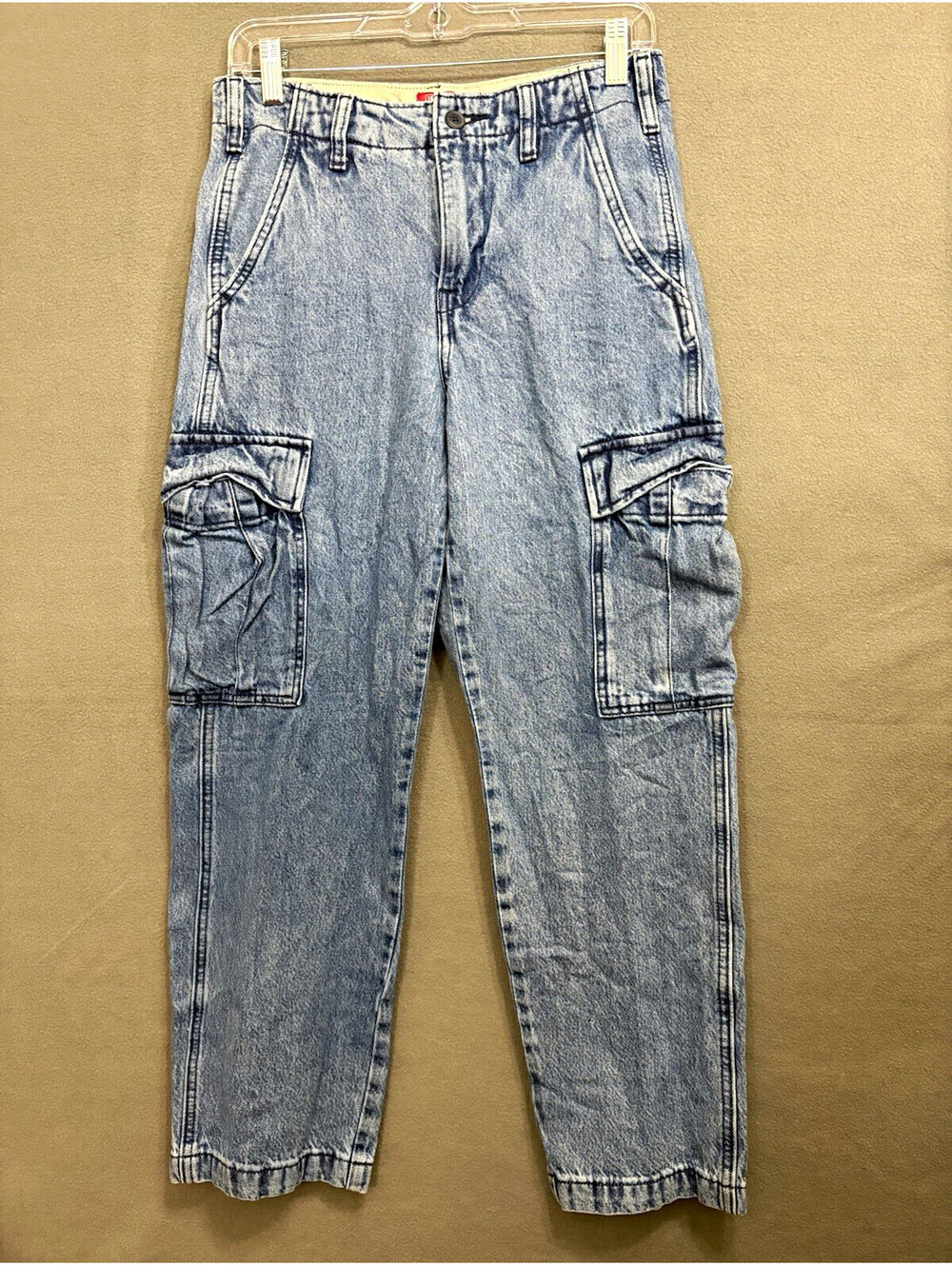 Levi's XX Cargo Blue Denim Straight Leg Cargo Pants 28 Regular Fit